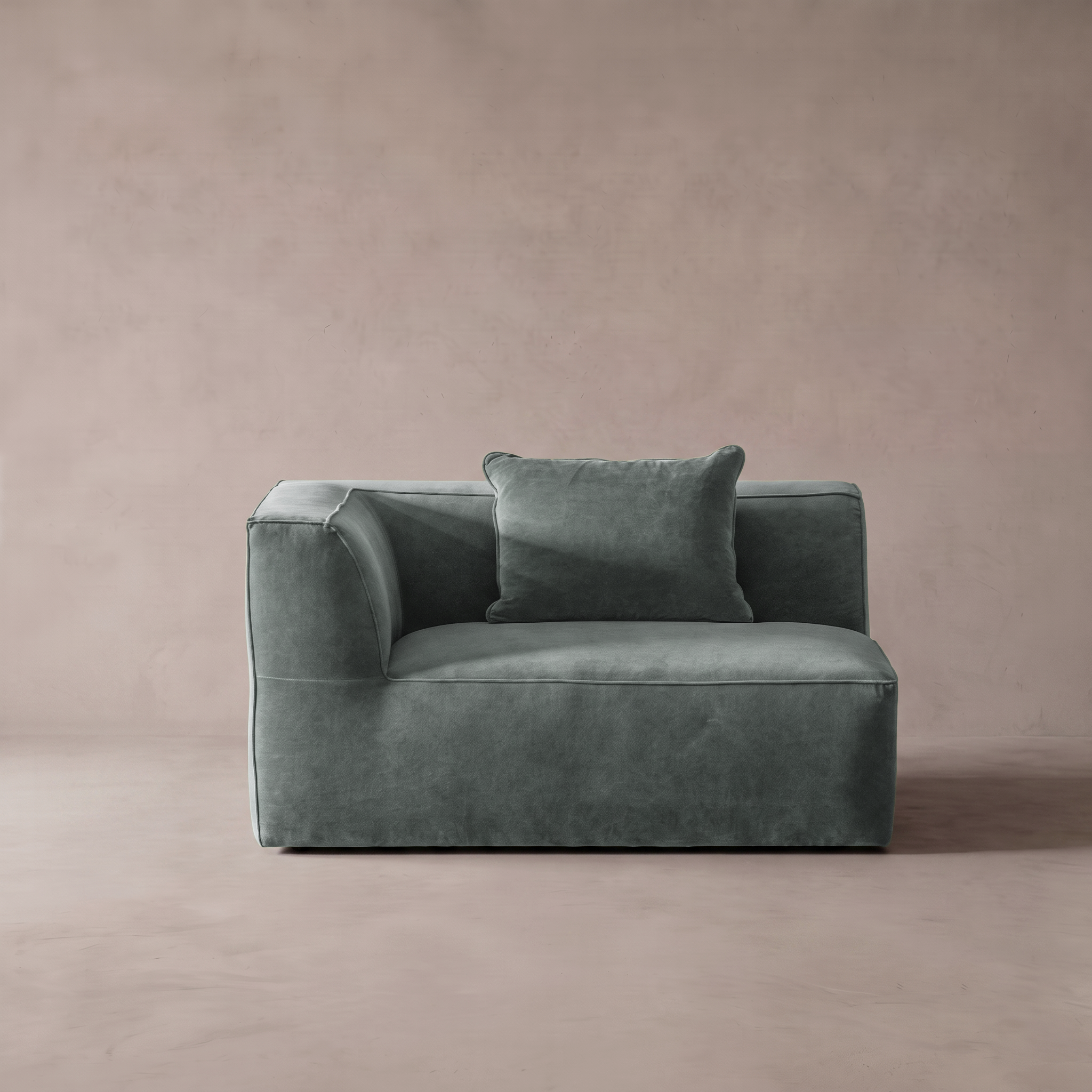 Ezra Modern Velvet Sectional | Modular Sofa - SAGE GREEN