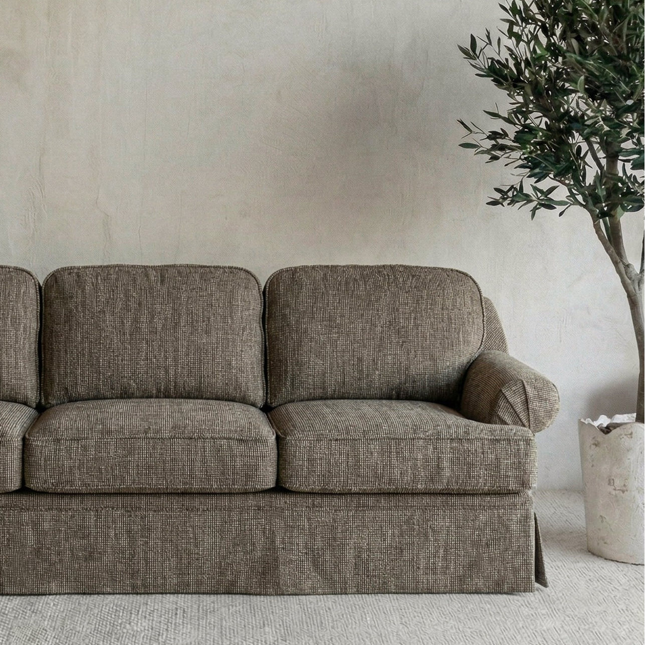 The Godfather Classic Contemporary 3 Seater Sofa - BROWN