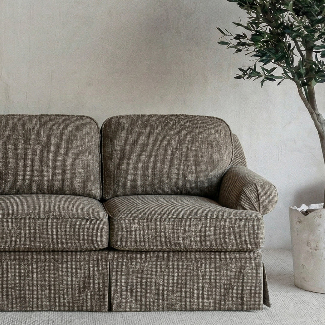 The Godfather Classic Contemporary 3 Seater Sofa - BROWN