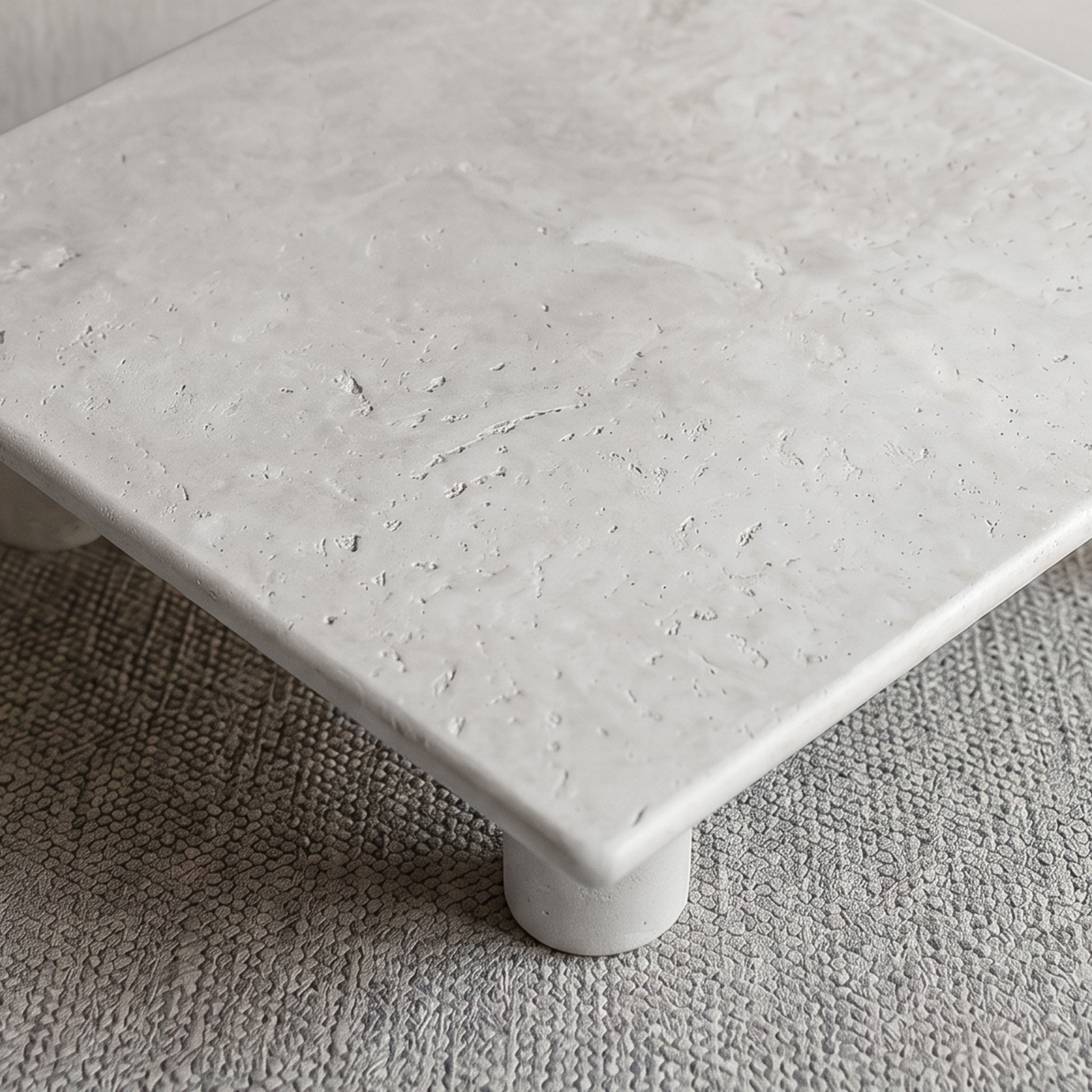 The Fossil Limestone Marble BIG Square Coffee Table - 150X150CM