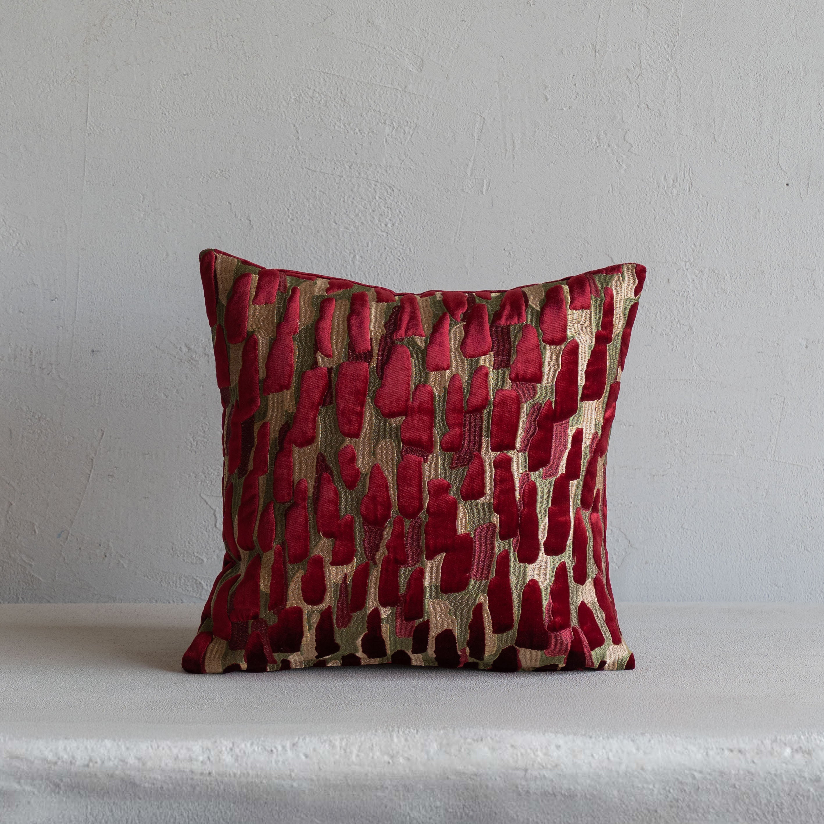 Mosaic Drift Cushion Cover - RED