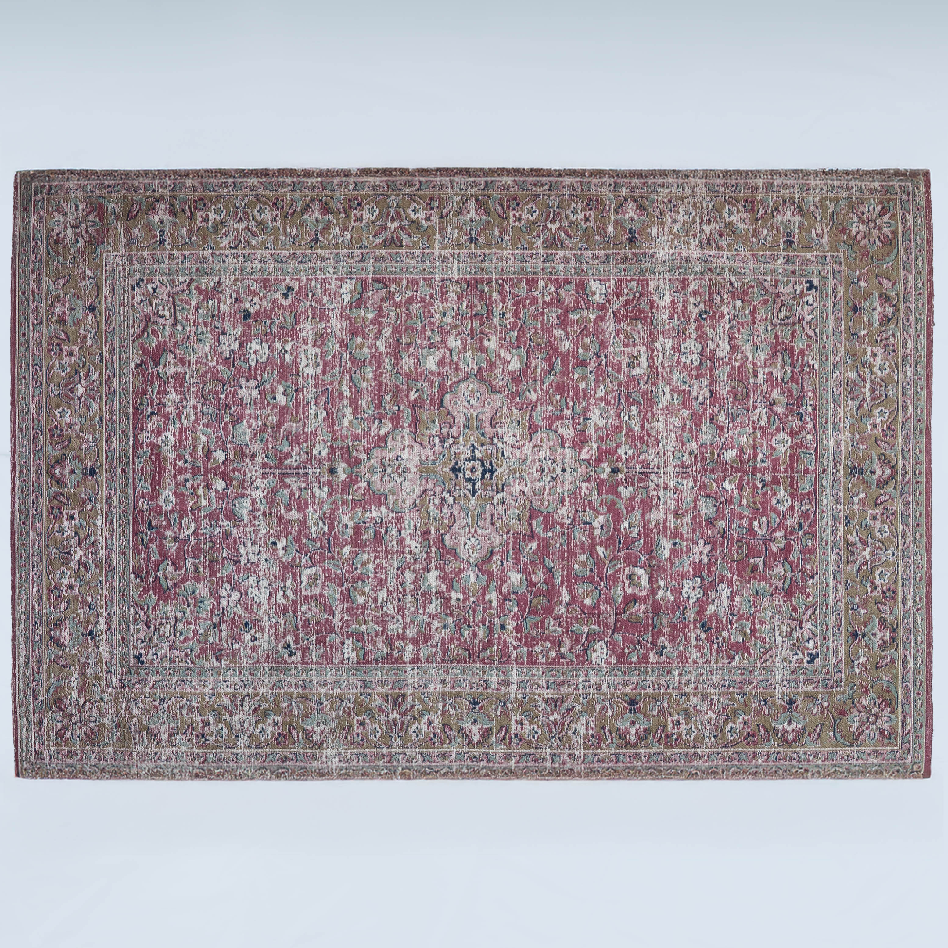 Alfaz Old - Red Rose 160 x 240cm - Woven Cotton Rug