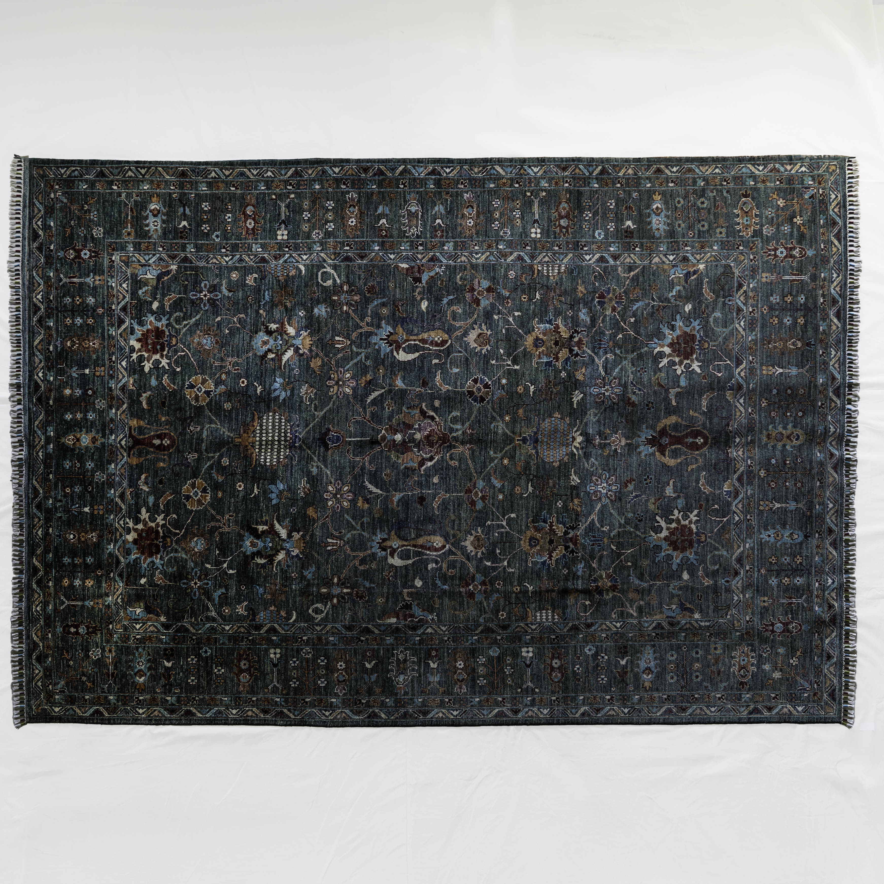 Stonewash Vintage Anatolian Afghan Rug 315x212cm