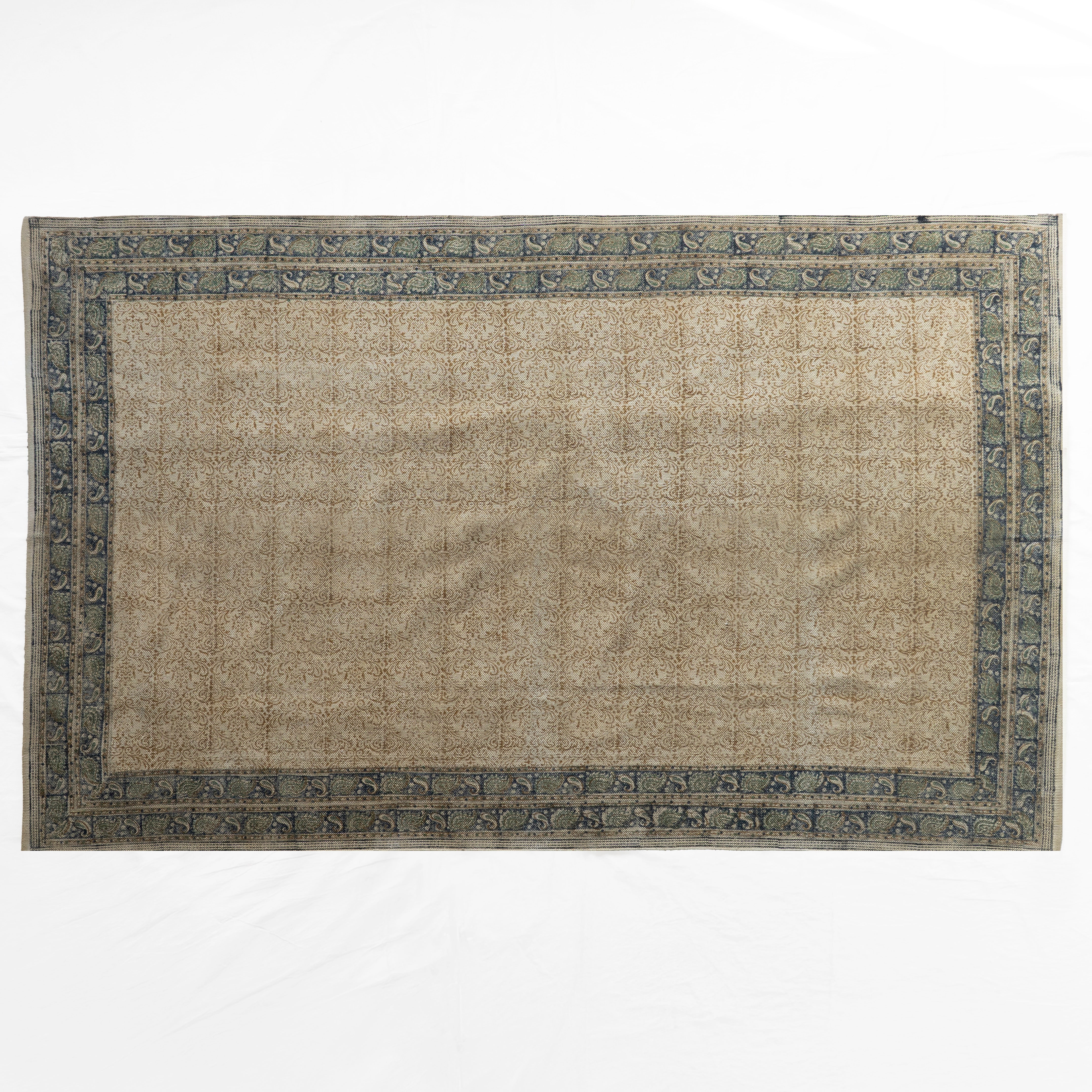 Traditional Pattern Print Cotton Rug