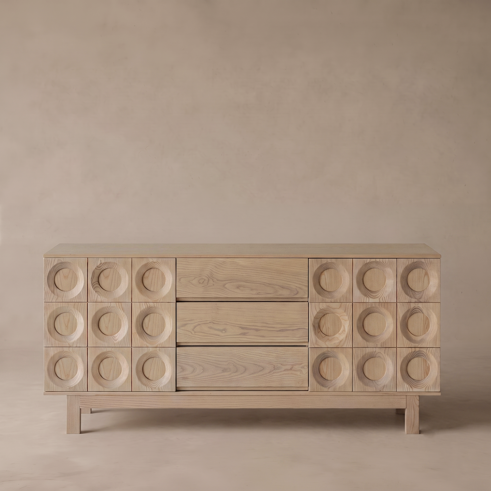 Lucca Italian Style Solid Wood Sideboard - NATURAL
