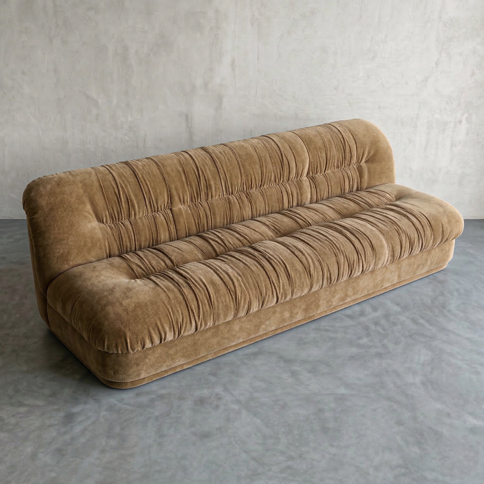 Solara Modern 3 Seater Sofa - Mustard GOLD