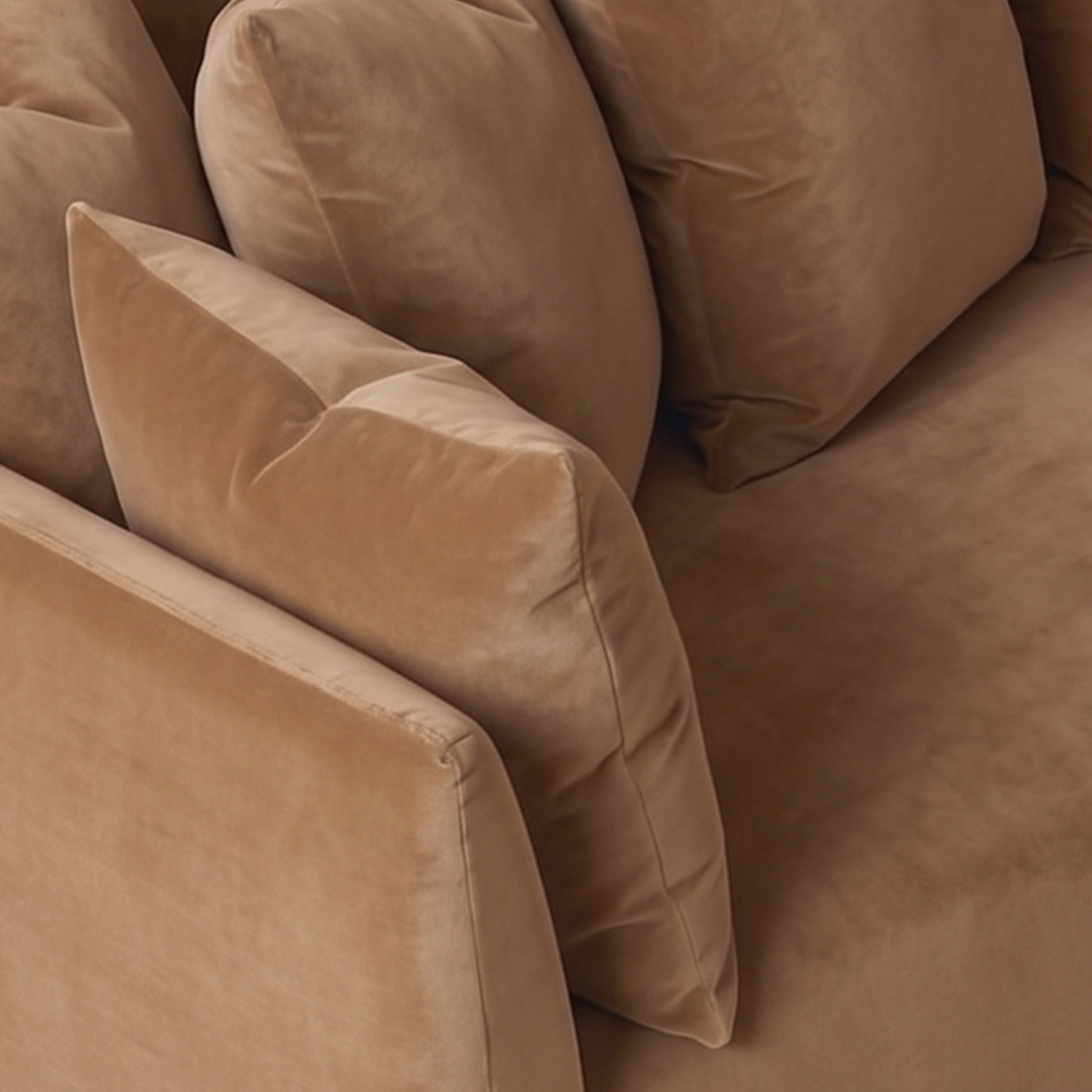 Sophie Modern 3 seater Sofa - Warm Camel