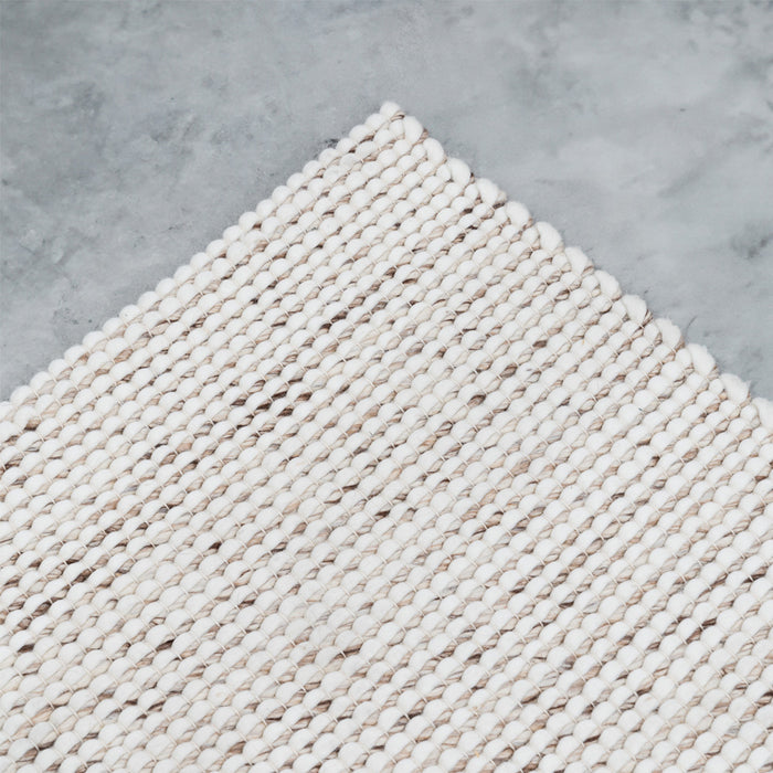 White Shell Rug Space White Wool Rug – Handmade Minimalist Design | WS Living Furniture ...
