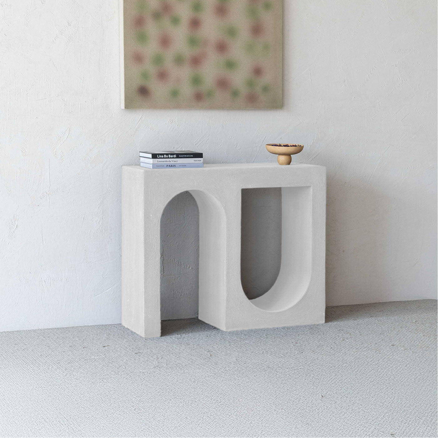 Alaska Vista Modern Arch Wood Console