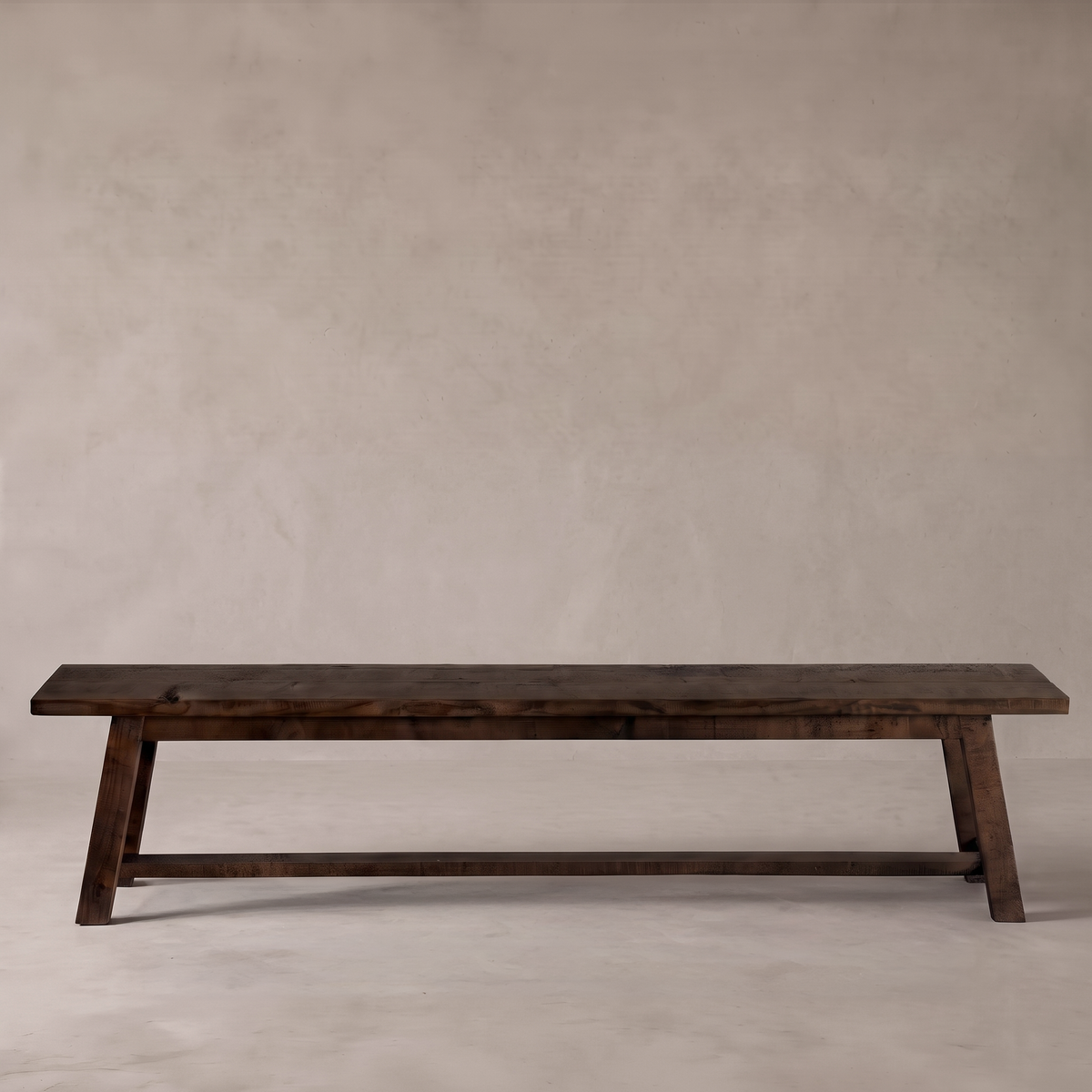 Tommy Rectangle Wooden Bench - WALNUT