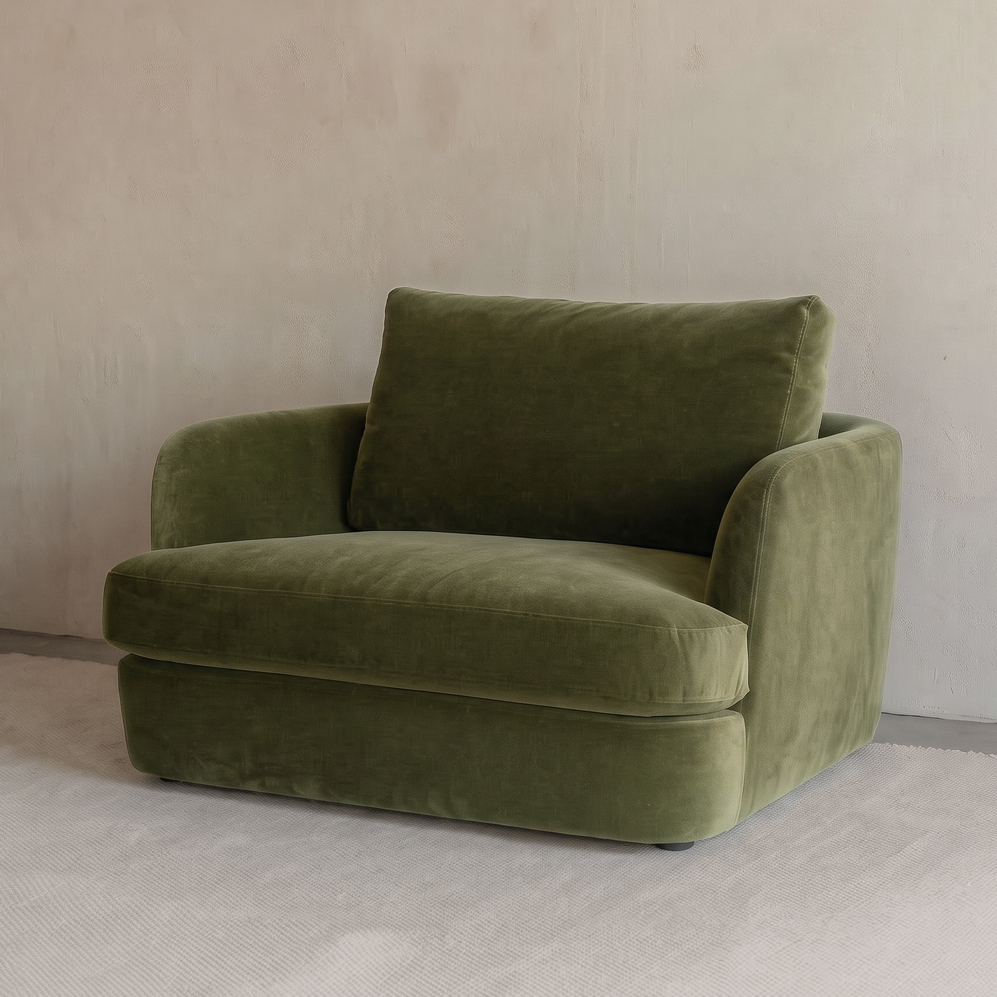 Verona Luxe Classic Cozy Armchair - GREEN VELVET