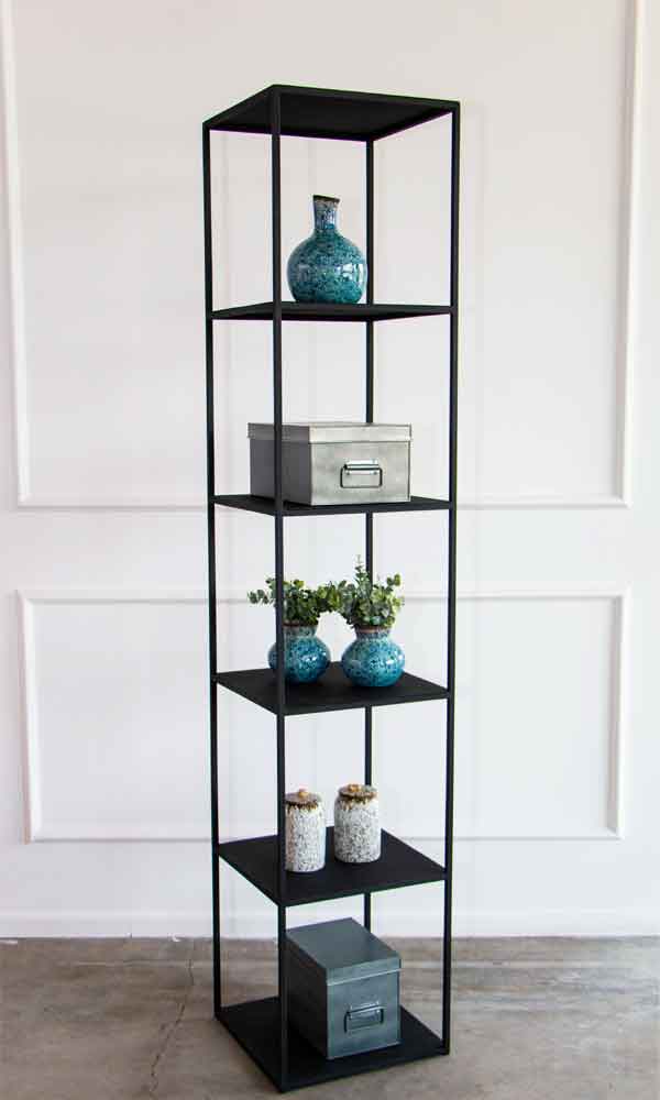 Monochrome Shelf Small  - WS Living - UAE -  Wood and steel Furnitures - Dubai