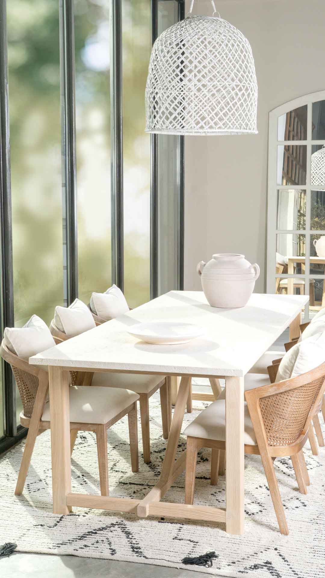 Dallas Dining Table  - WS Living - UAE - Dining Tables Wood and steel Furnitures - Dubai