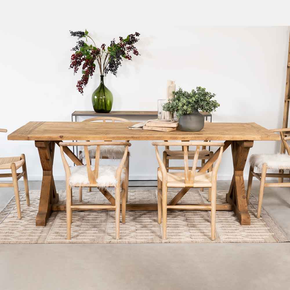 Harry Dining Table  - WS Living - UAE -  Wood and steel Furnitures - Dubai