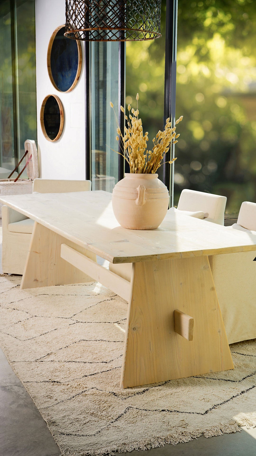 Nordic Dining Table  - WS Living - UAE -  Wood and steel Furnitures - Dubai