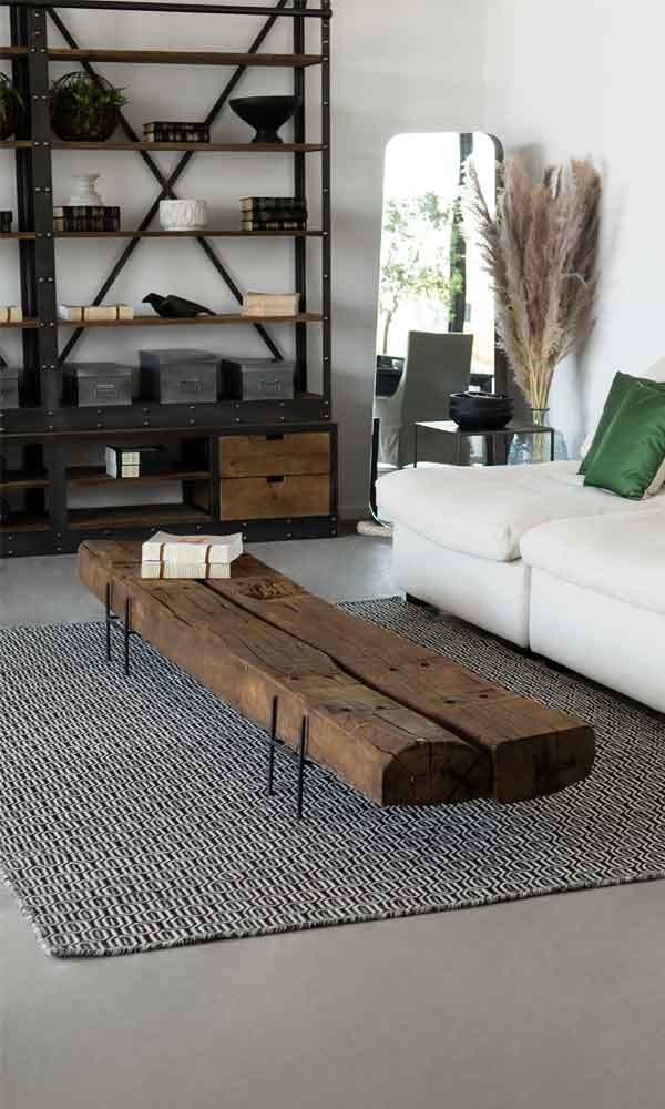Abra Coffee Table  - WS Living - UAE - Coffee Table Wood and steel Furnitures - Dubai