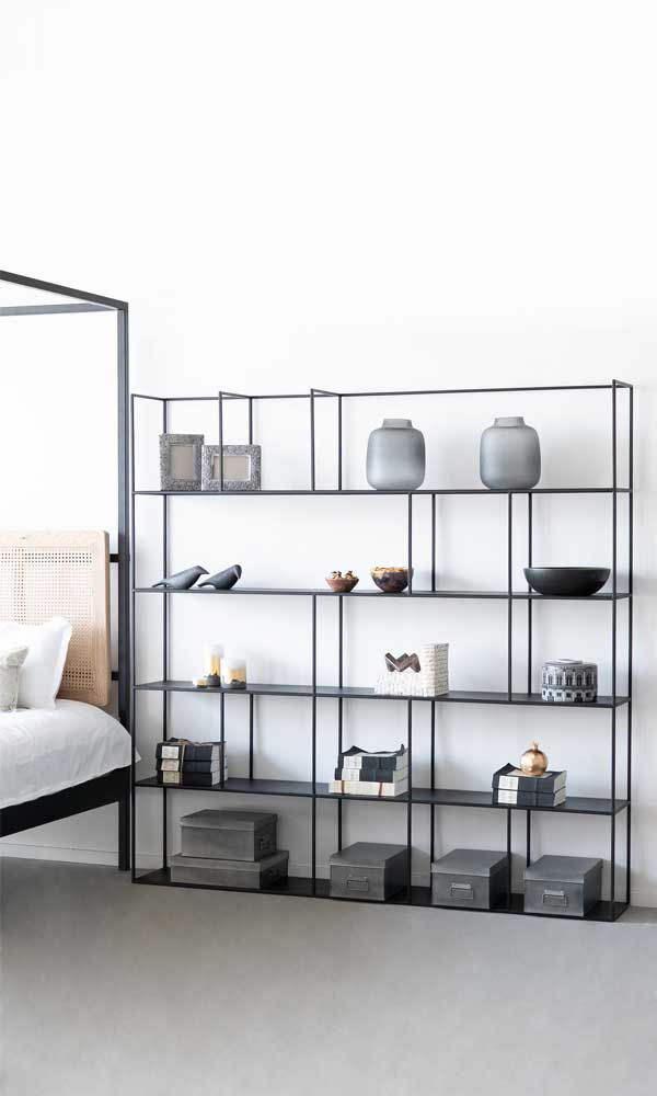 Monochrome Shelf  - WS Living - UAE -  Wood and steel Furnitures - Dubai