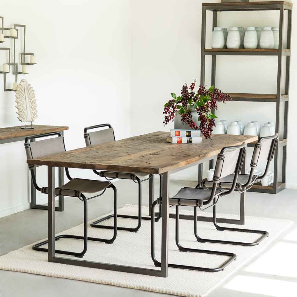 Laila Dining Table  - WS Living - UAE -  Wood and steel Furnitures - Dubai